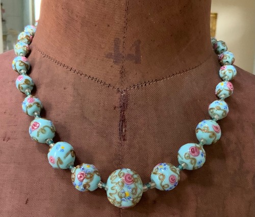 Collier vintage murano perles - collier,