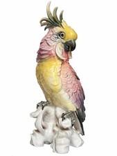 Antique Karl Ens Cockatoo Parrot Bird Figurine Porcelain Ceramic Large 12” High