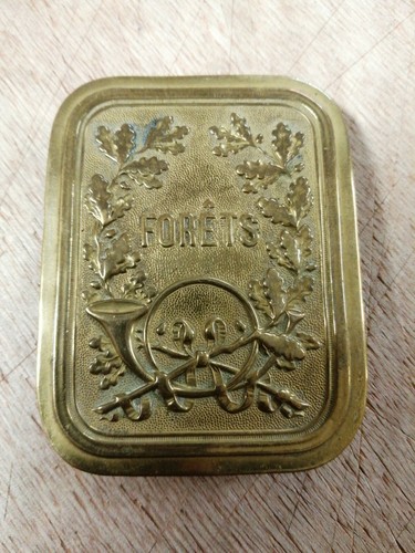 Plaque baudrier bronze - de, en