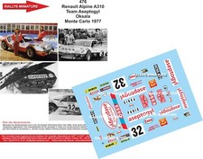 DECALS 1/43 REF 0476 RENAULT