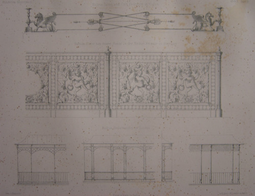 Lithographie garde corps - lithographie, café