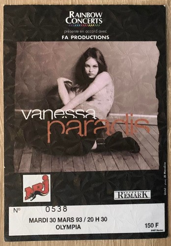 Vanessa paradis ticket - vanessa,
