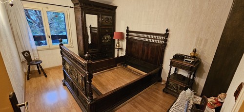 Chambre coucher bretonne - chambre, à