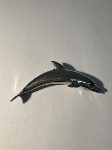 Broche dauphin argentée - broche,