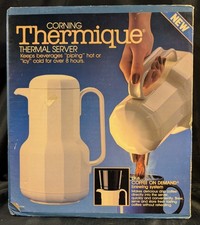 Vintage Corning Thermique Thermal 1 Qt. Server  Plus Coffee on Demand (1985)