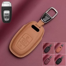 Genuine Leather Car Key Fob Case Cover For Audi Q2 Q5 A3 A4 A5 A6 A7 RS S4 A8 S6