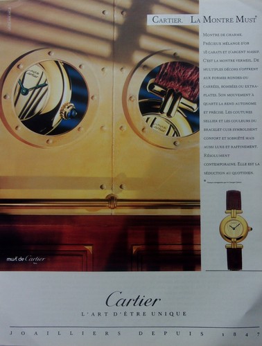 Publicité montre cartier - ,