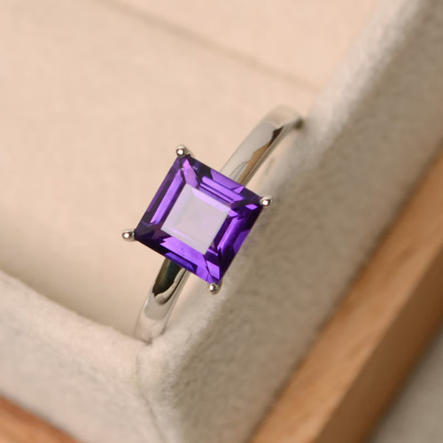 Bague améthyste en - en,