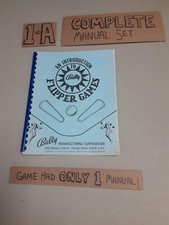 Original Arcade Manual: BALLY INTRO TO FLIPPER GAMES - 1983- FREE SHIPPING