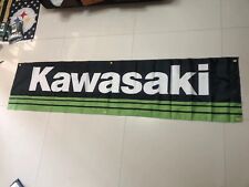 Kawasaki fans Racing Team Banner Flag 2x8ft - Garage Wall Art & Outdoor workshop