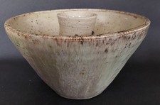 La Borne Signed Jean Pierre Viot 20th Century Sandstone Ceramic Photophore Dated 1969