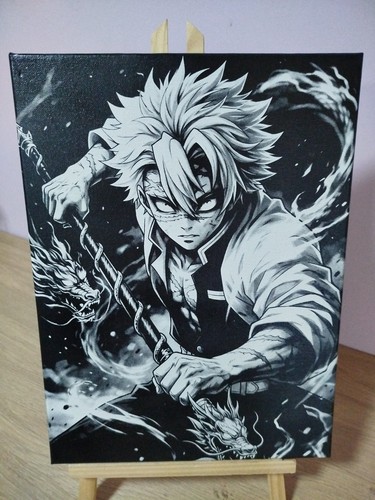 Tableau sur toile noir - , et
