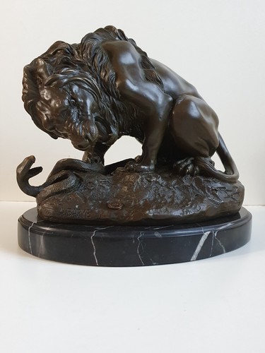 Bronze lion serpent - bronze,