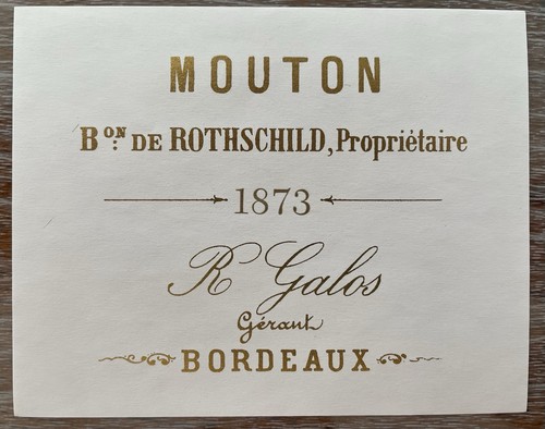 étiquette château mouton - Étiquette,