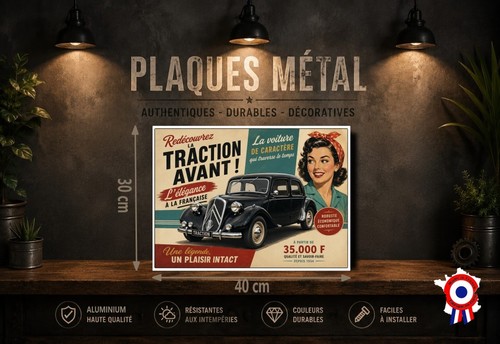Plaque métal vintage - , citroën