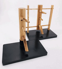 Small Chinese Wing Chun Stake Wooden Dummy Martial Arts Table Display De statue