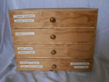 LARGE EMPTY WOODEN SILVERSMITH 4 DRAWERS SILVER HOUSEKEEPER 97 PIECES