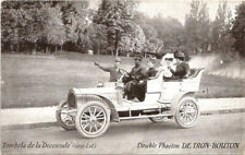 Double Phaeton De Dion Button. Old postcard not posted. Great condition.
