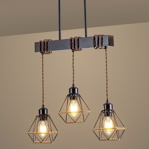 Light kitchen island - kitchen,