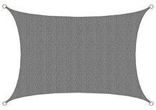 Voile dombrage UV - 3x2m HDPE Rectangulaire Protection Solaire Toile de Jardi...