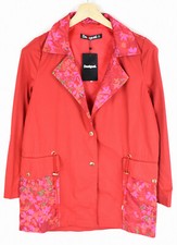 DESIGUAL Chaq Delphine Rep Jacket Women UK 10 Roll Up Sleeve Patterned
