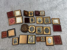 Antique Lot of (13) Daguerreotypes Ambrotypes Photos Victorian Photographs AS-IS