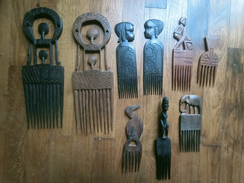 Peignes africains bois - 9,