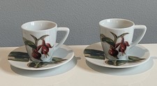 2 Ltd. Ed. Nespresso Cups and Saucers 'Nutmeg' Design Made in Germany