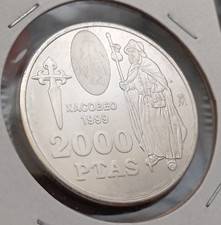 Silver coin Camino de Santiago Holy Year the Way of St James Spain 1999 Jacobeo