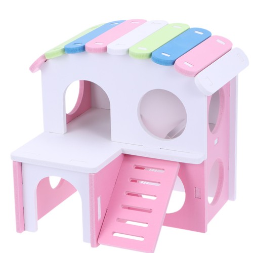 1pc bois maison hamster - maison,