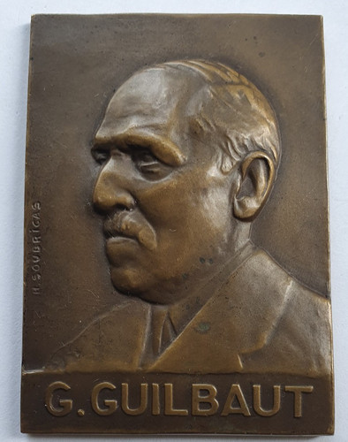 Médaille plaque bronze - plaque, g