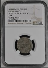 RARE GREAT SELJUK EMPIRE (TÜRKIYE) 1063 SULTAN ALP ASLAN SILVER DIRHAM NGC