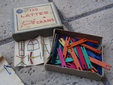 Jeu Éducatifs Ancien pour enfants ,lattes à crans en bois