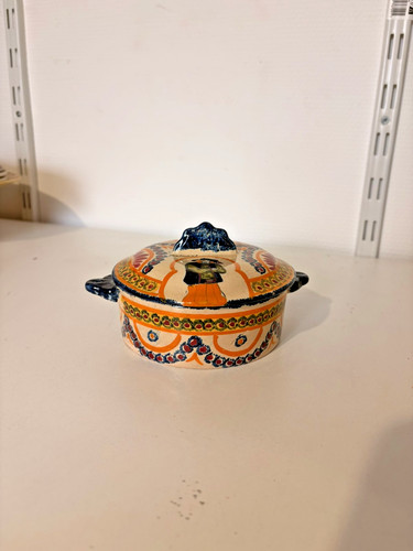 Ancien bonbonnière faïence - bonbonnière,
