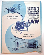 Circa 1915 LAW brochure power group for AGRICULTURE, leaflet