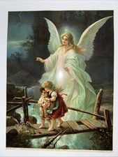 Chromolithographie L’ange