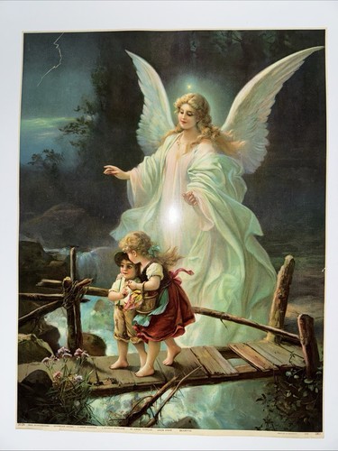 Chromolithographie ange - chromolithographie, l’ange