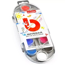 Ensemble de peinture aquarelle Bruynzeel avec pinceau sans gluten 12 couleur