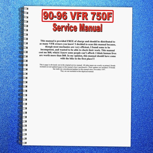 Honda vfr750f service manual - honda,