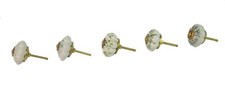 Vintage Lot De 5 Blanc Fleur