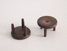 PLAYMOBIL (T1237) FARM - Set of 2 Brown Round Dairy Farmer Stools