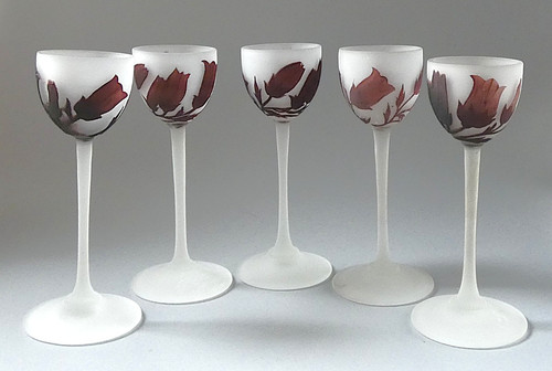 Verres pâte verre gravé - verres,
