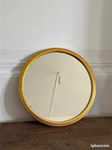 Miroir rond doré vintage - , ca13