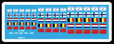 Décalcomanie Decals Flags ARG FI PB BE CH  1/43 1/32 1/24 1/18 Water slide decal