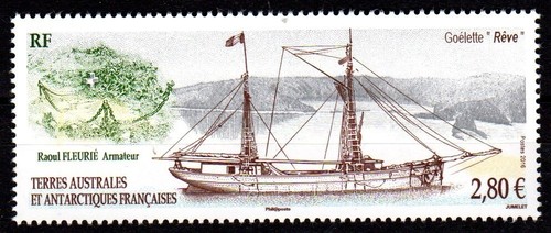 Timbre taaf 764 goélette - timbre,