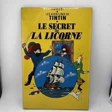 Jolie  Plaque bois Laqué HERGE TINTIN LE SECRET DE LA LICORNE (30 x 20 cm)
