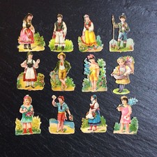 Anciens Chromos Lot 12 Petits