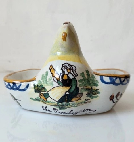 Poule ancien saleron faïence - saleron,