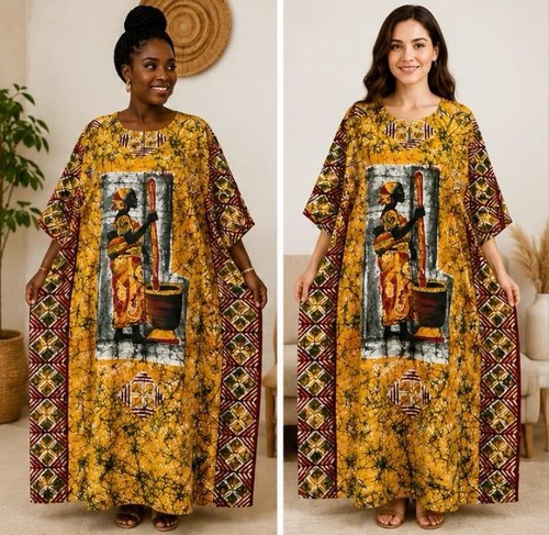 Boubou femme batik - wax, bassam