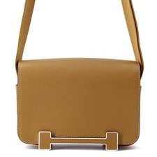 HERMES Geta Chevre Myzore Goatskin Camel